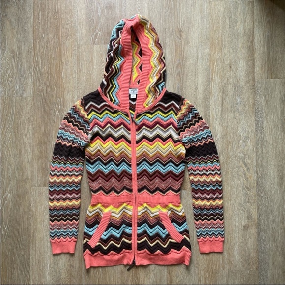 Missoni for Target Colore Zig Zag Hooded Zip-Up Cardigan - Picture 2 of 9
